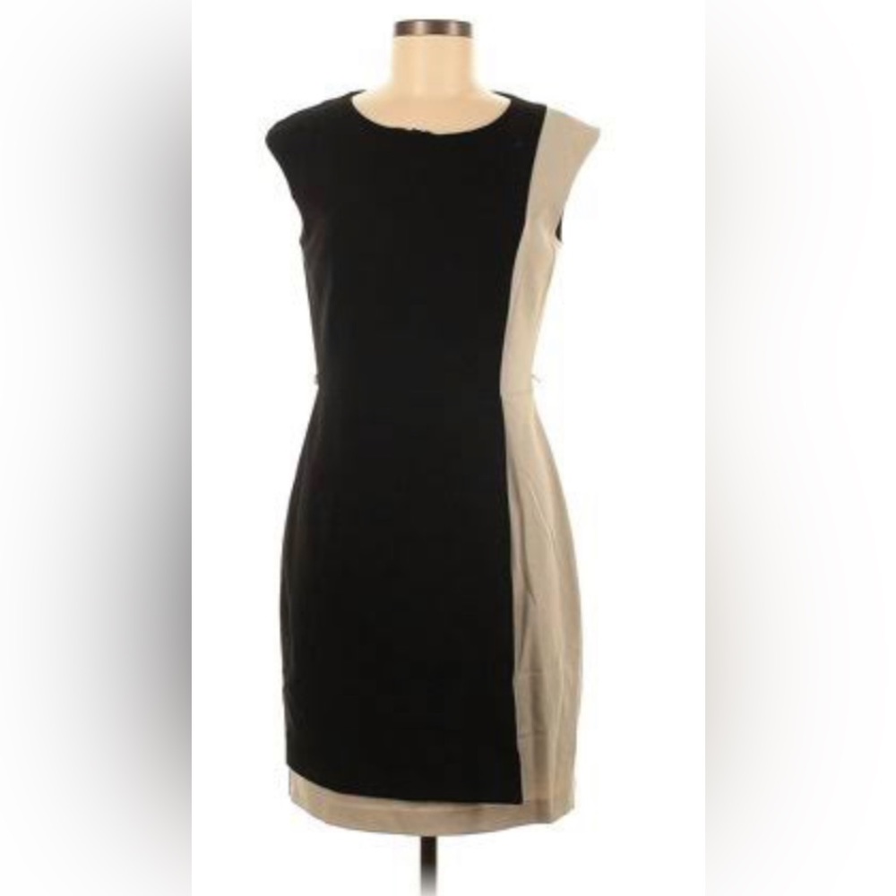 Calvin Klein 2 Tone Wrap Sleeveless Sheath Dress Size 4P